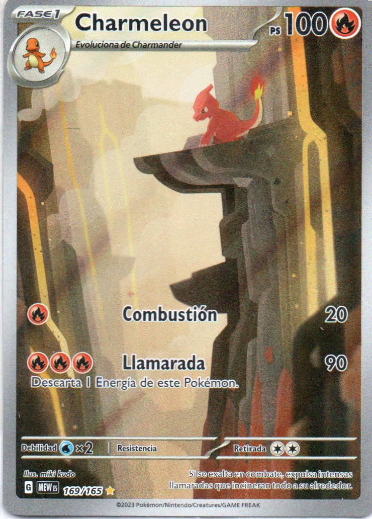 Charmeleon 169 illustration Rare Español