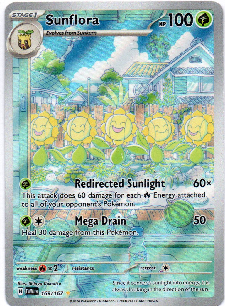 Sunflora 169 Illustration Rare Ingles