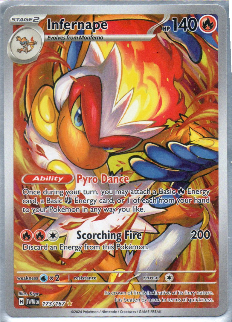 Infernape 173 Illustration Rare Ingles