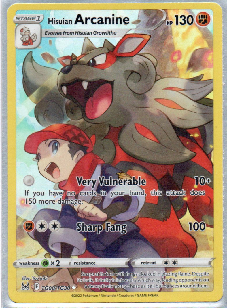 Hisuan Arcanine TG08 Ultra Rare Ingles