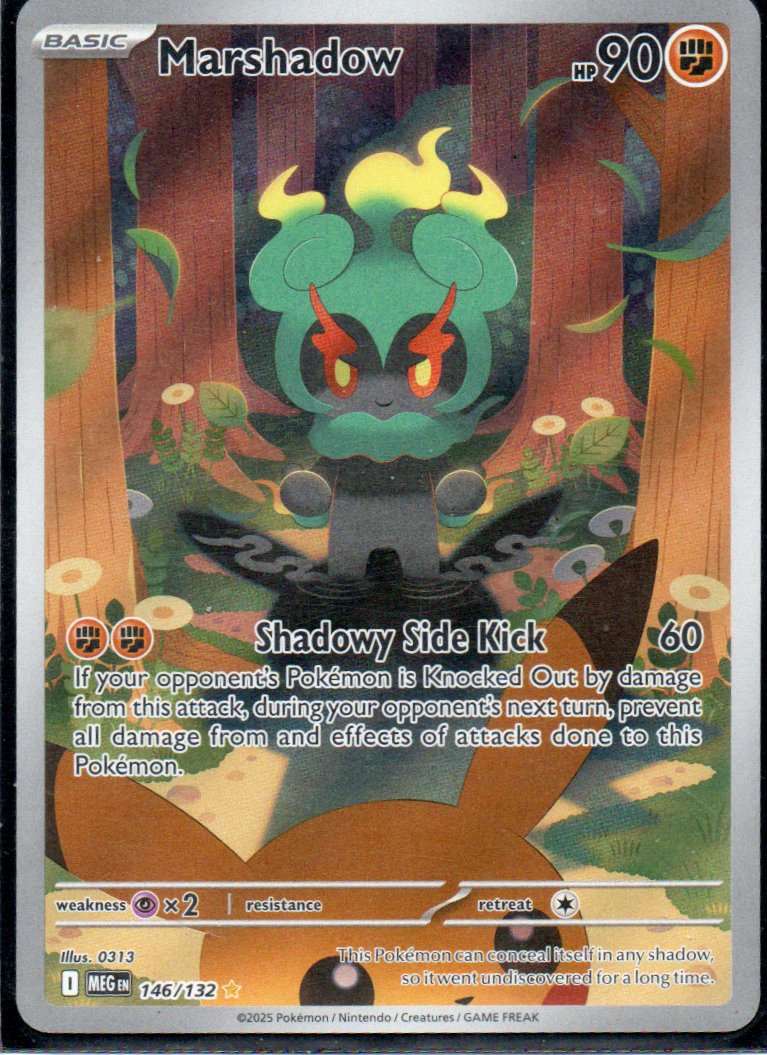 Marshadow 146 illustration Rare Ingles