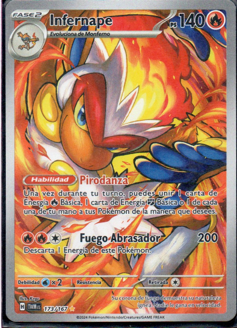 Infernape 173 Illustration Rare Español