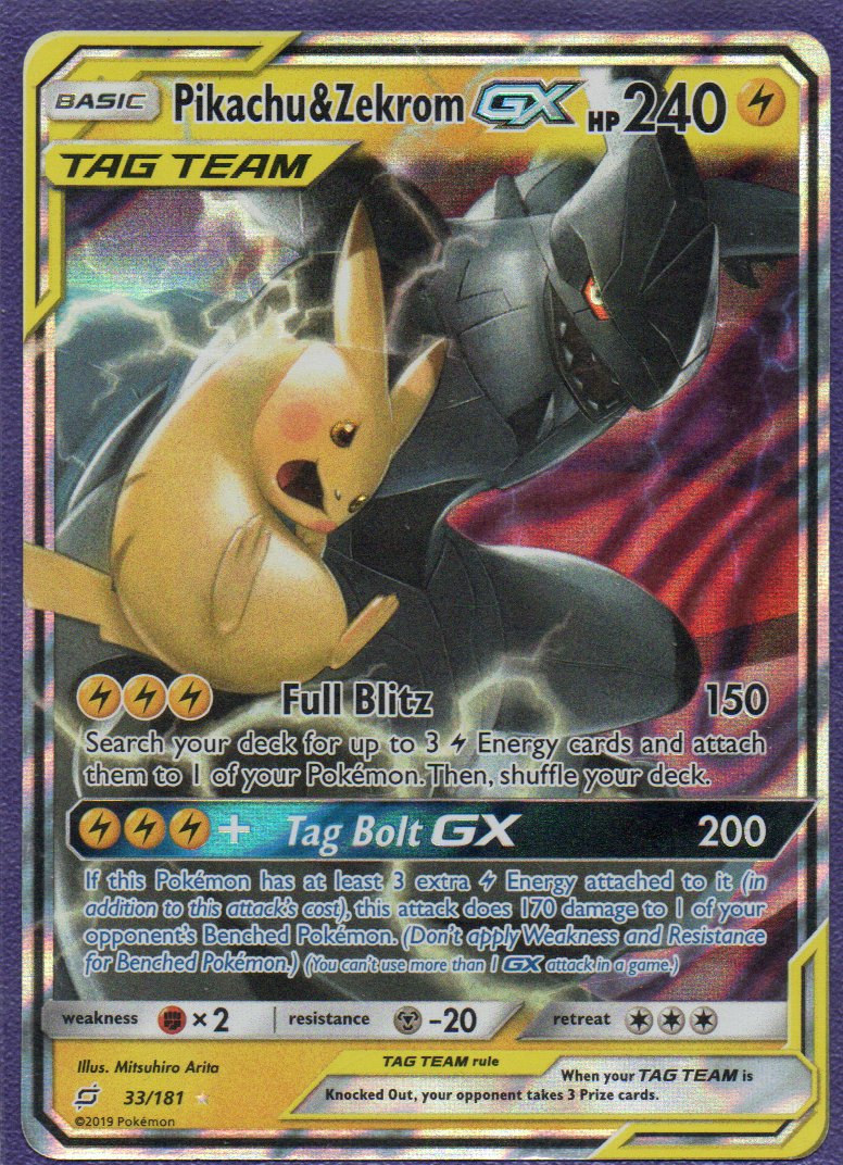 Pikachu & Zekrom GX 33 Ultra Rare Ingles