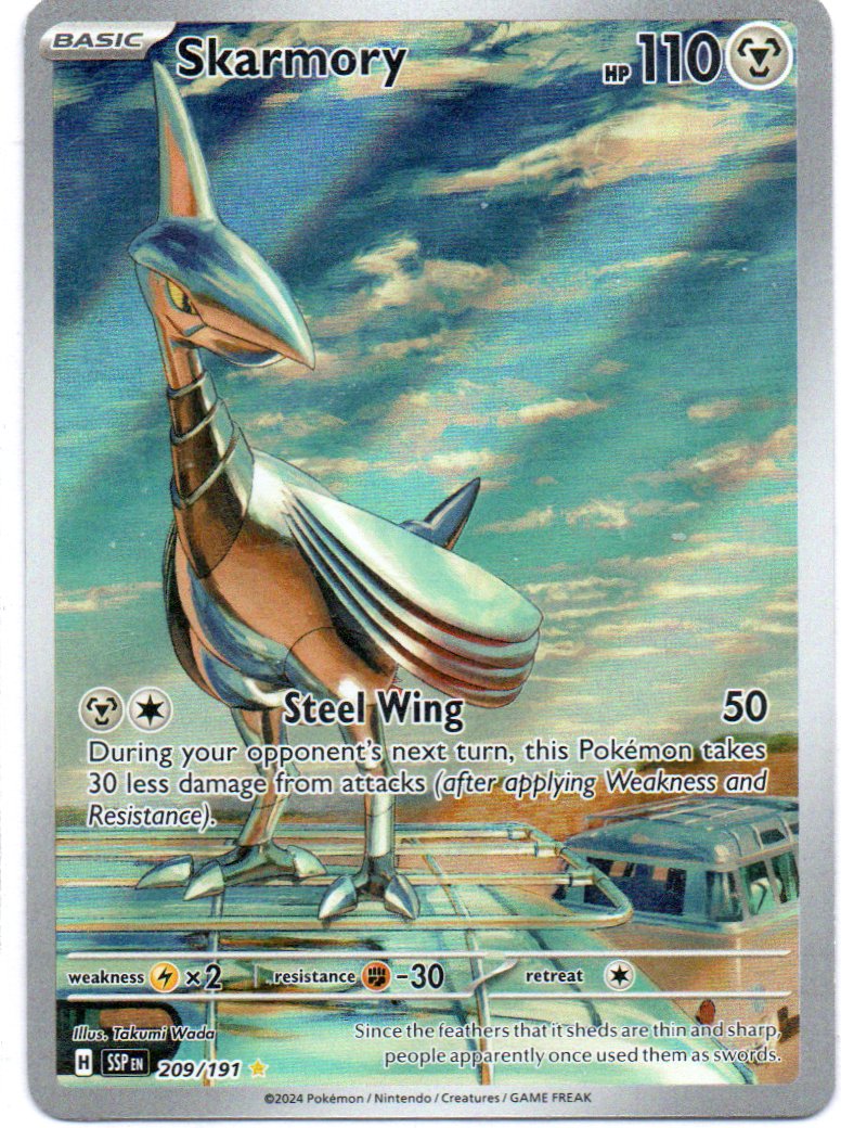 Skarmory 209 illustration Rare Ingles