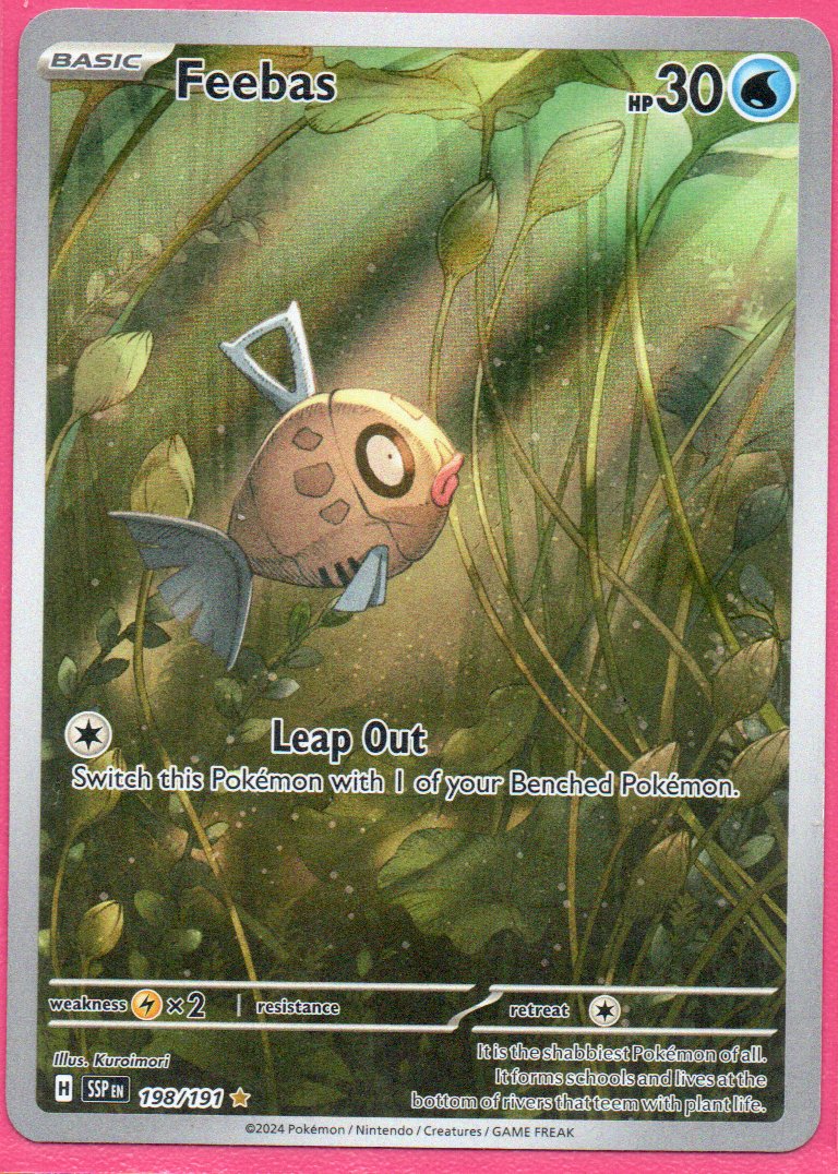 Feebas 198 Illustration Rare Ingles