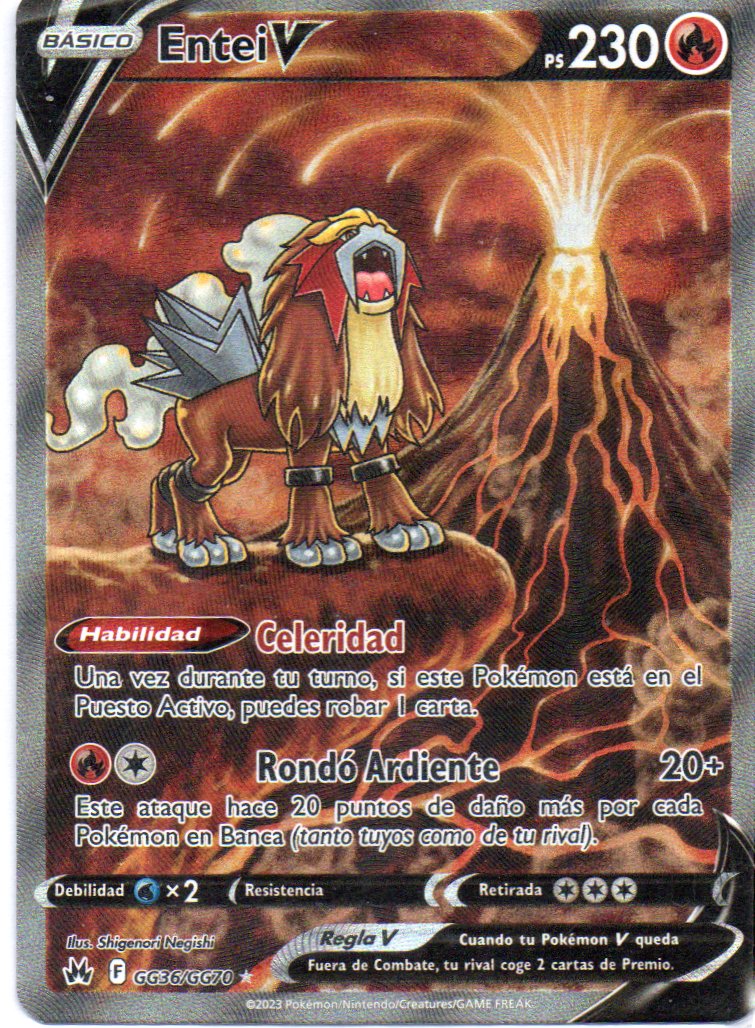 Entei V GG36 Ultra Rare Español