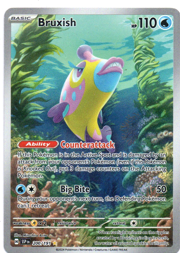 Bruxish 200 illustration Rare Ingles