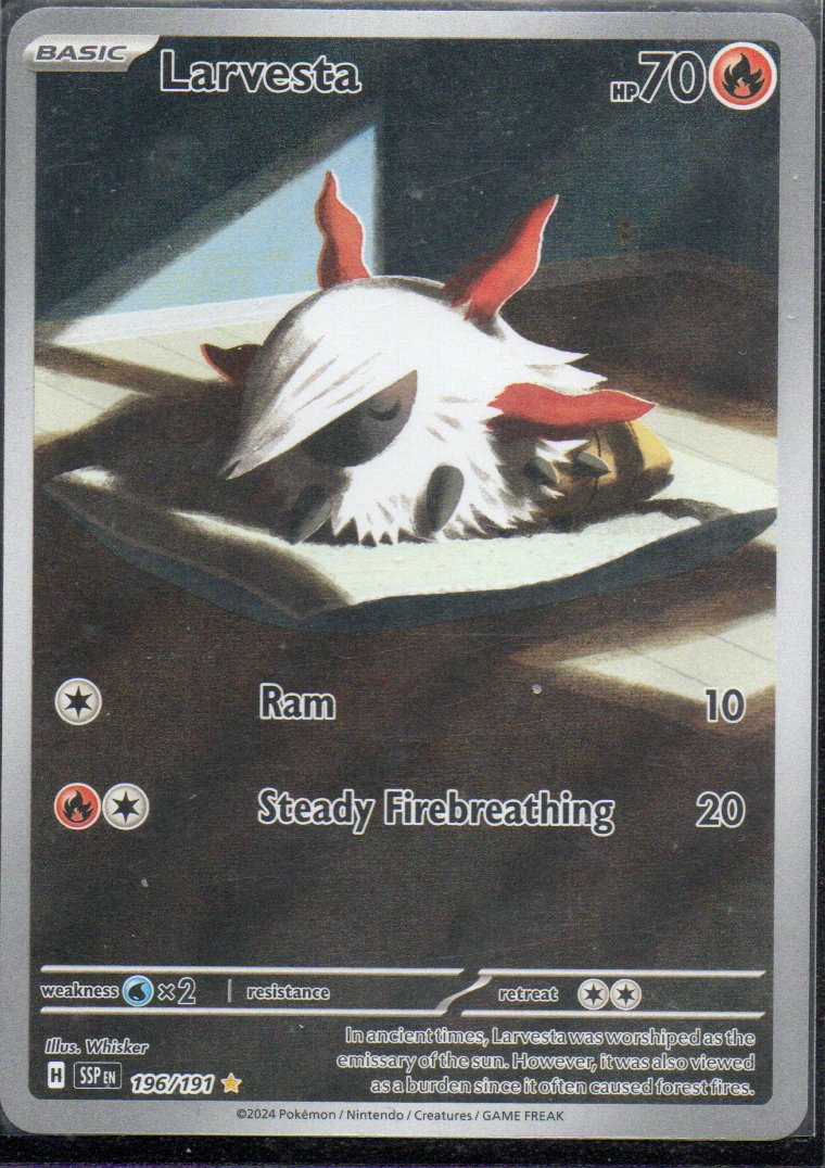 Larvesta 196 Illustration Rare Ingles