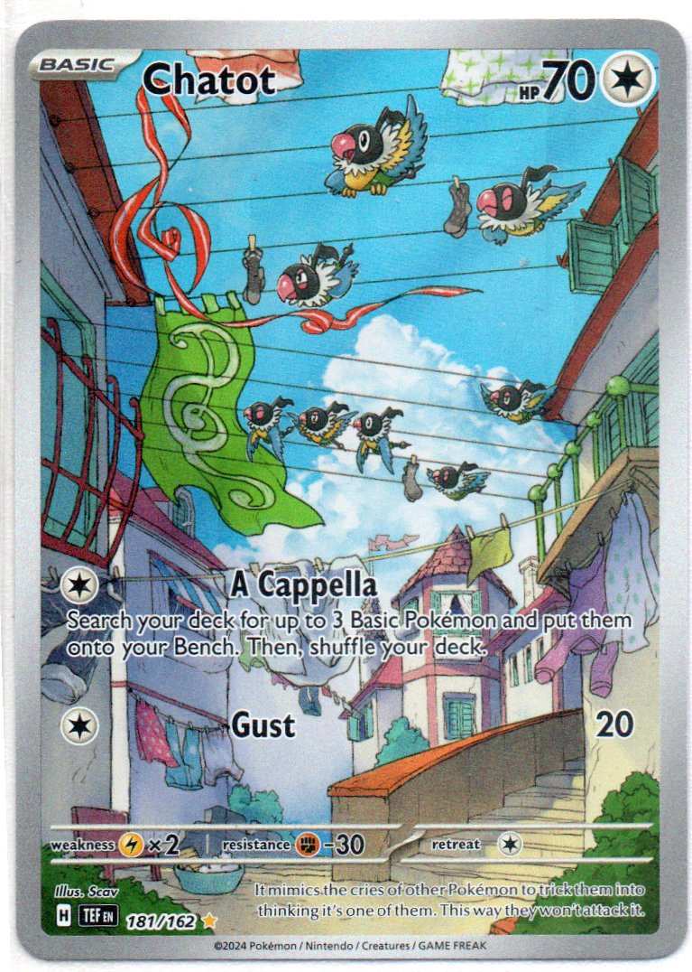 Chatot 181 illustration Rare Ingles