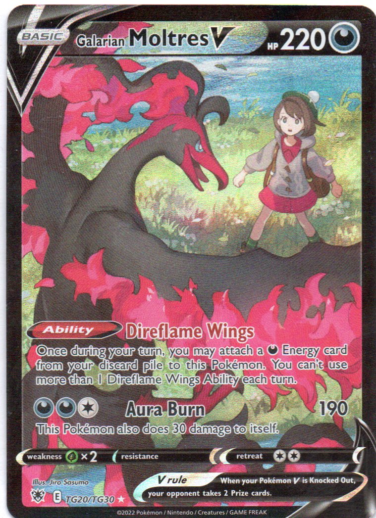 Galarian Moltres V TG20 Ultra Rare Ingles