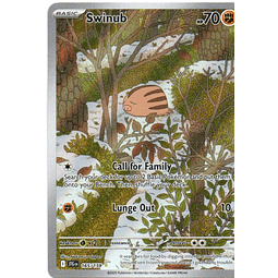 Swinub 165 illustration Rare Ingles