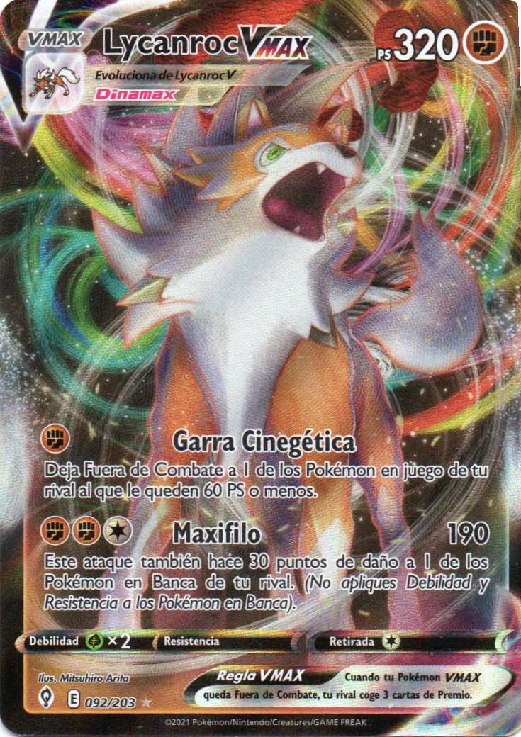 Lycanroc Vmax 92 Ultra Rare Español