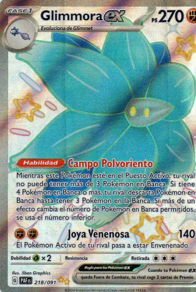 Glimmora ex 218 Shiny Ultra Rare Español