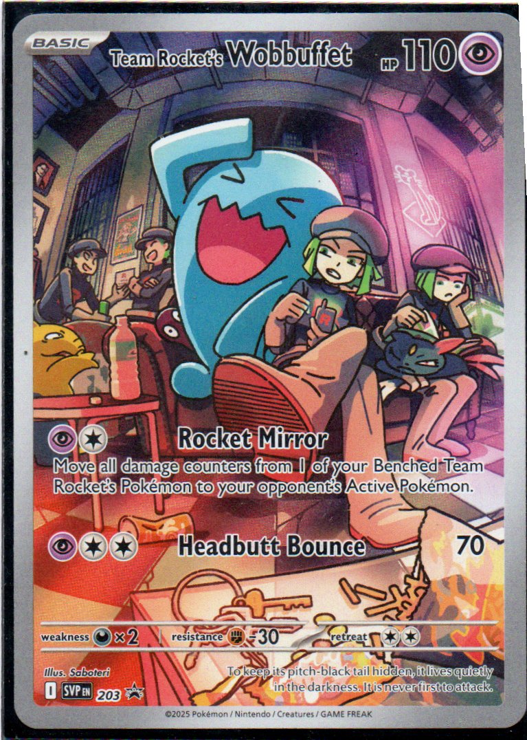 Team Rocket´s Wobbuffet 203 Promo Ingles