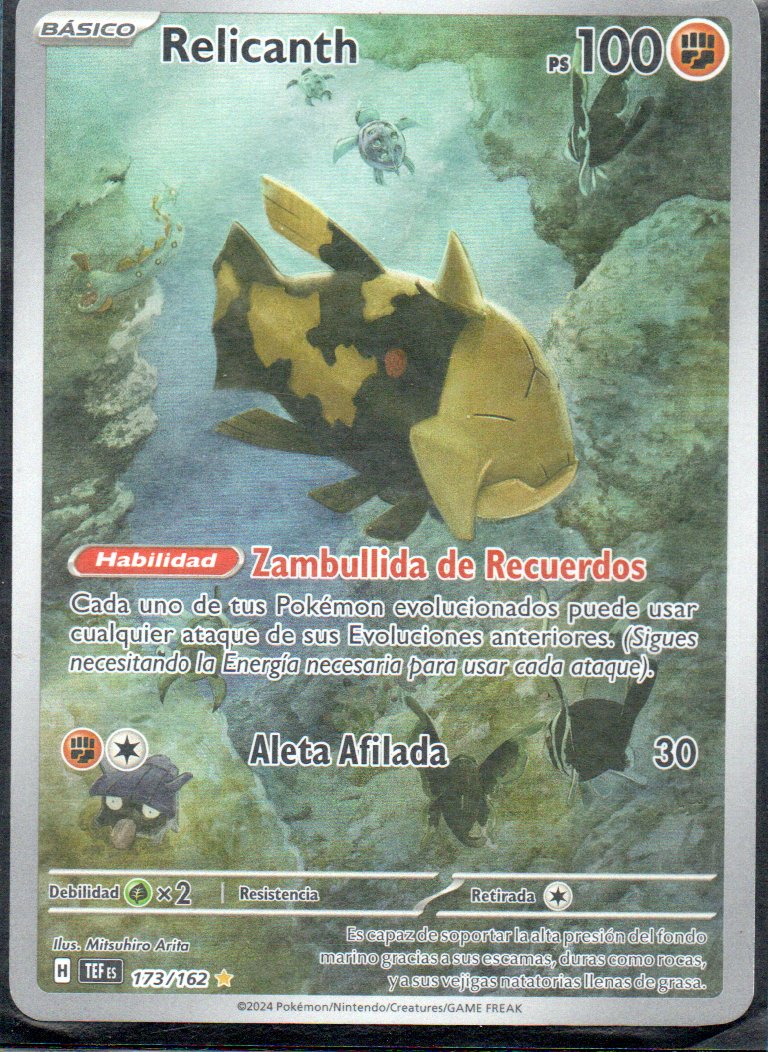 Relicanth 173 illustration Rare Español