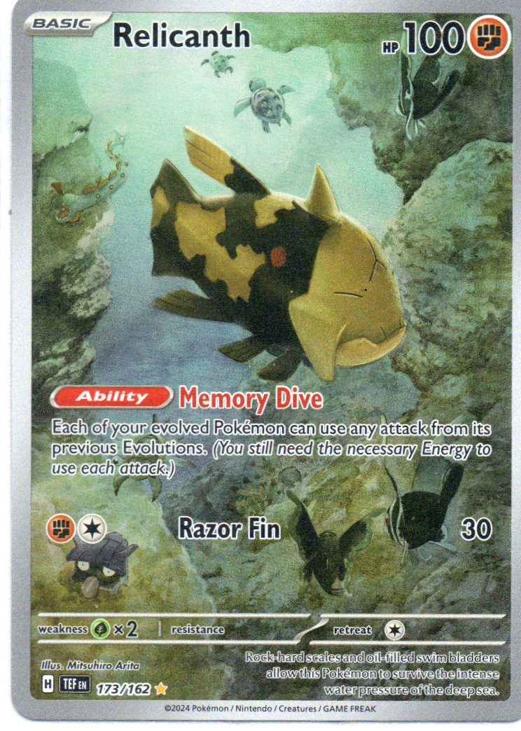 Relicanth 173 illustration Rare Ingles