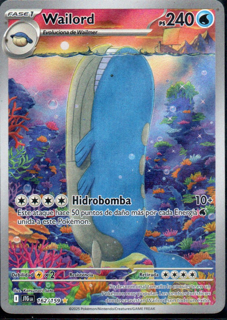 Wailord 162 illustration Rare Español