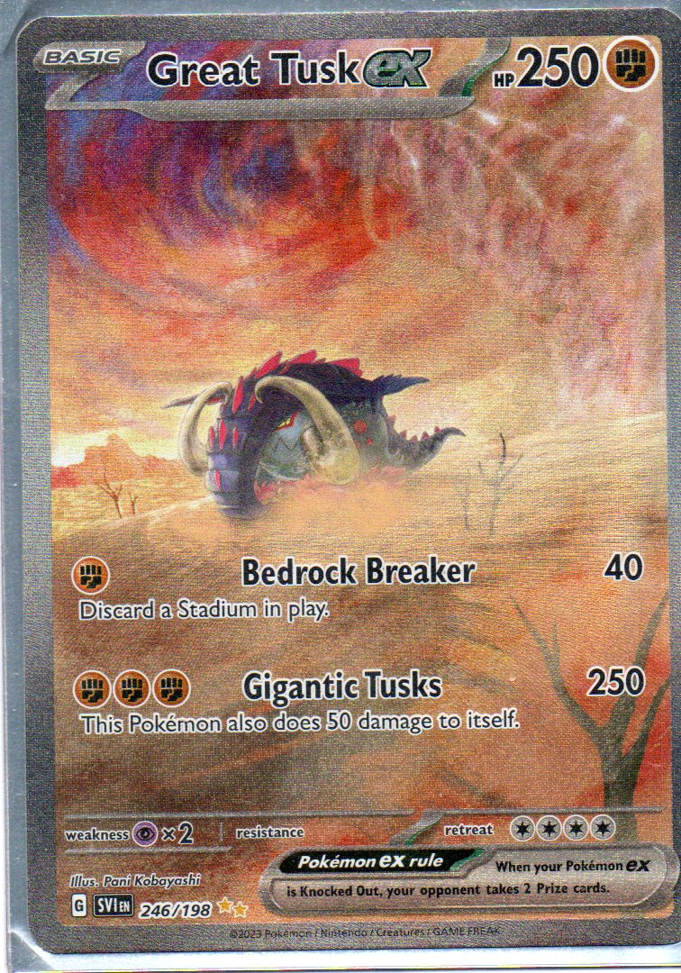 Great Tusk ex 246 Special Illustration Rare Ingles