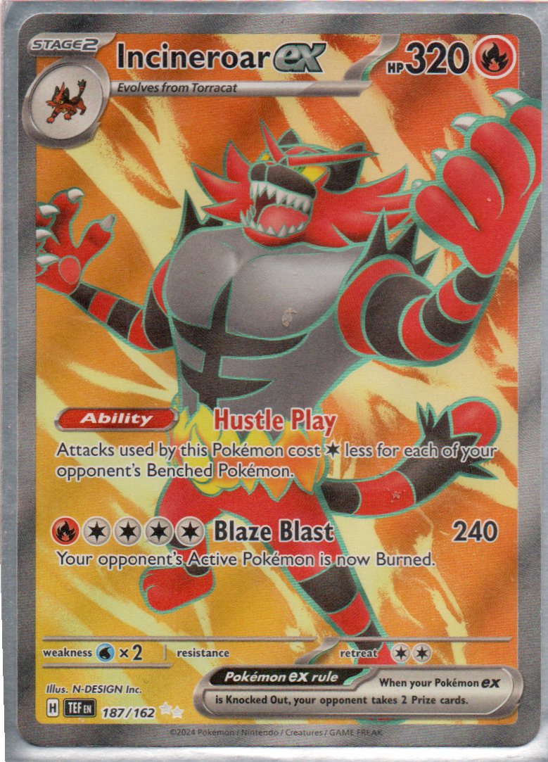 Incineroar ex 187 Ultra Rare Ingles