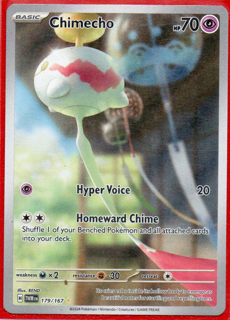 Chimecho 179 illustration Rare Ingles