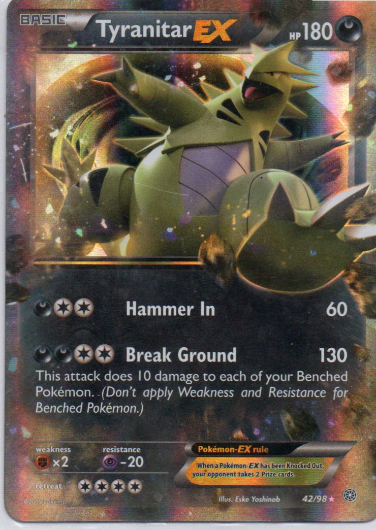 Tyranitar EX 42 Ultra Rare Ingles