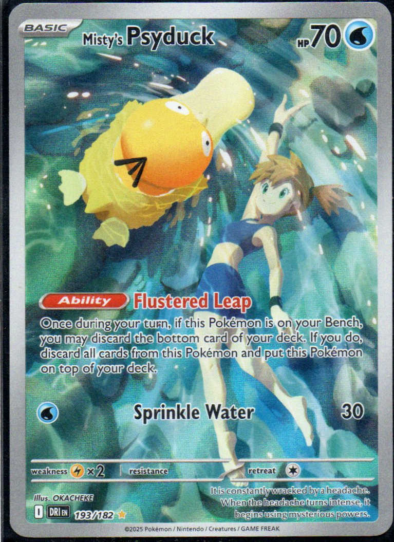 Misty´s Psyduck 193 Illustration Rare Ingles