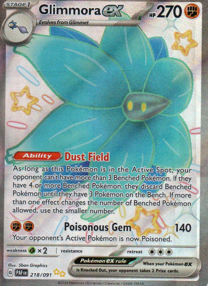 Glimmora ex 218 Shiny Ultra Rare Ingles