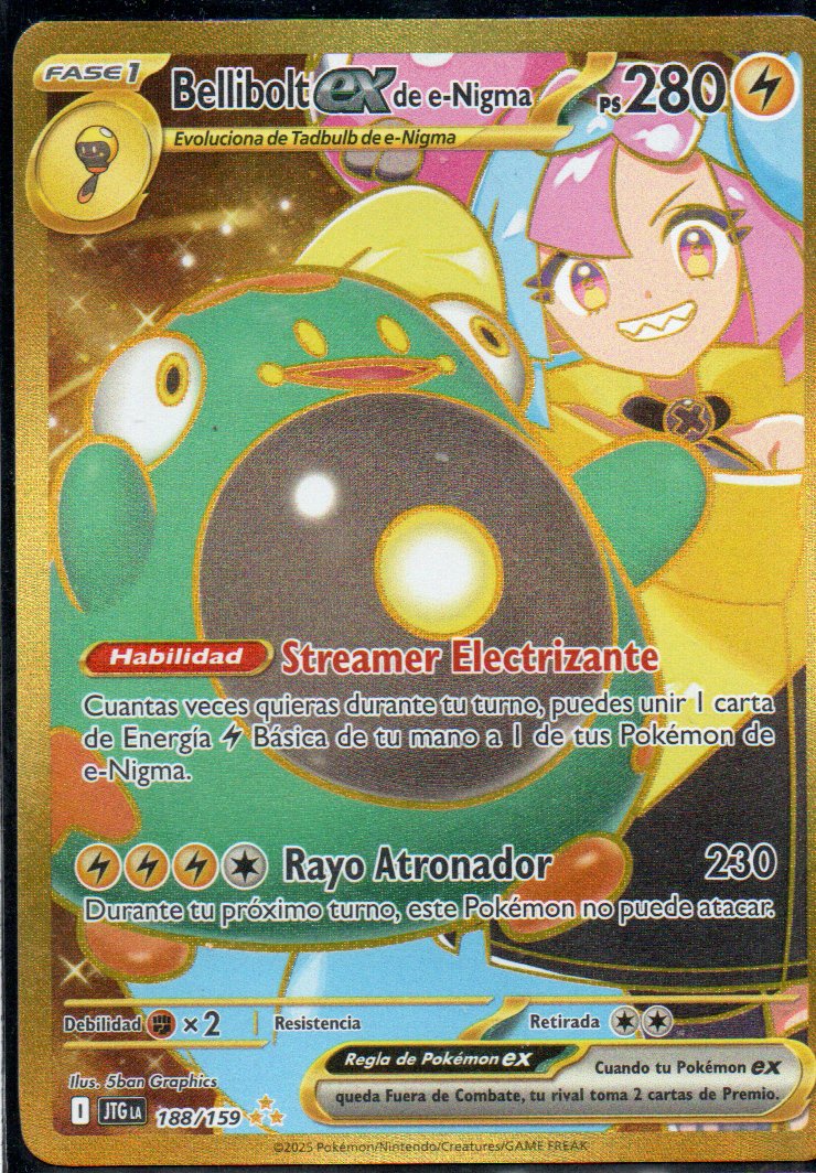 Bellibolt ex de e-Nigma 188 Hyper Rare Español