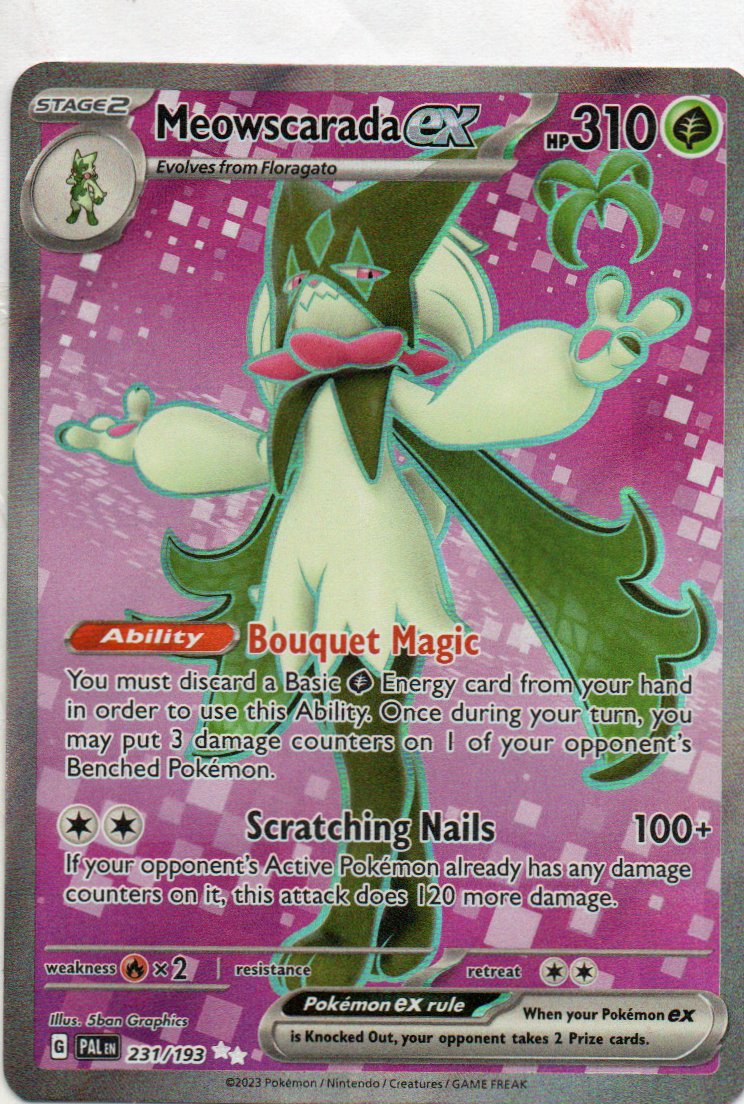 Meowscarada ex 231 Ultra Rare Ingles