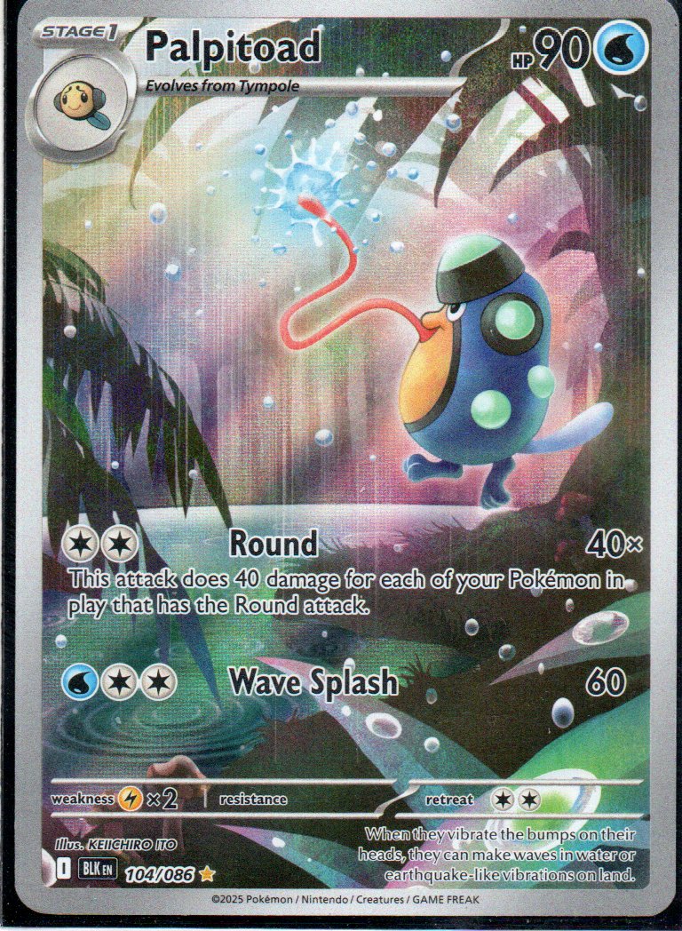 Palpitoad 104 illustration Rare Ingles