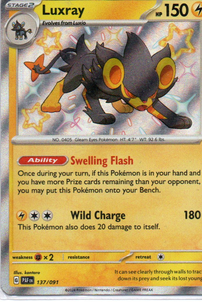 Luxray 137 Shiny Rare Ingles