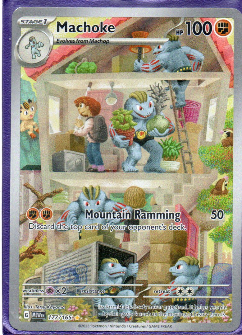 Machoke 177 illustration Rare Ingles