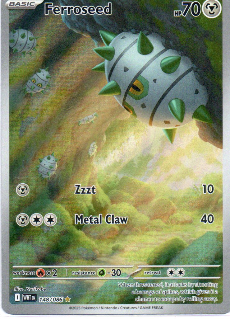 Ferroseed 148 Illustration Rare Ingles