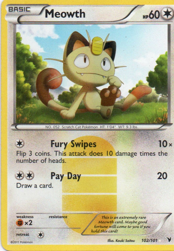 Meowth 102 Secret Rare Ingles