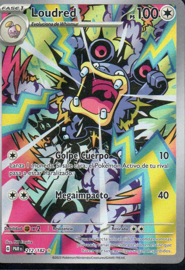 Loudred 212 illustration Rare Español