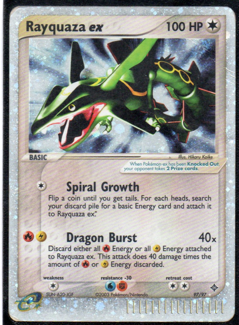 Rayquaza ex 97 Ultra Rare Ingles