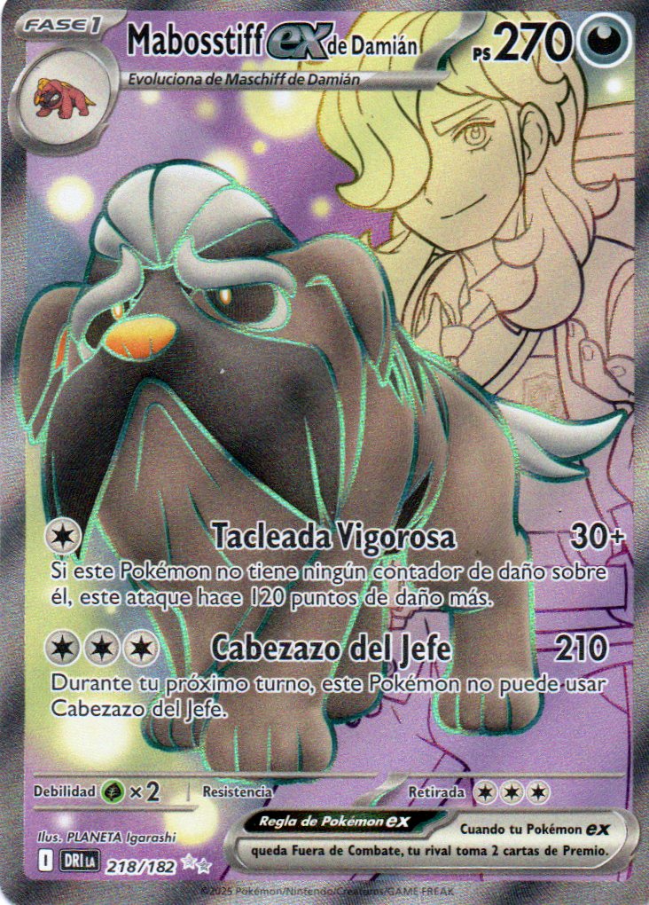 Mabosstiff ex de Damian 218 Ultra Rare Español