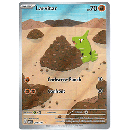 Larvitar 203 illustration Rare Ingles