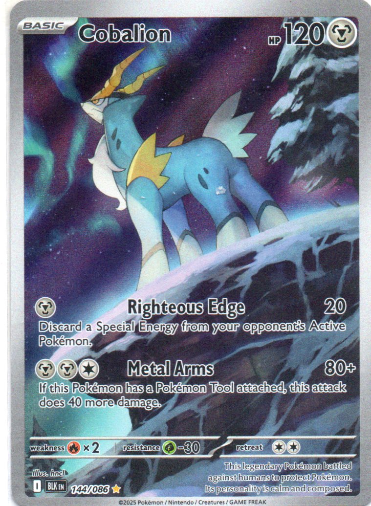 Cobalion 144 illustration Rare Ingles