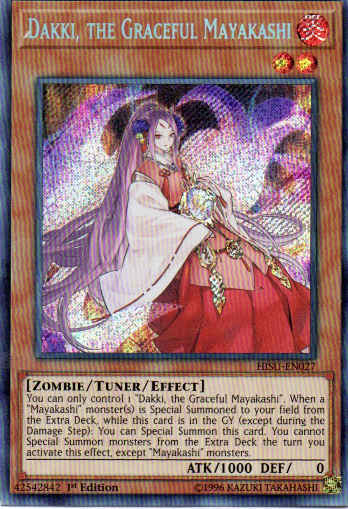 Dakki, the Graceful Mayakashi HISU-EN027 Secret Rare