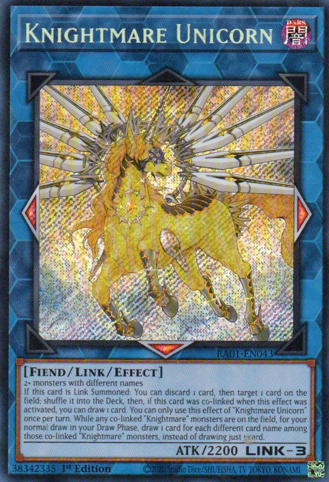 Knightmare Unicorn RA01-EN043 Secret Rare