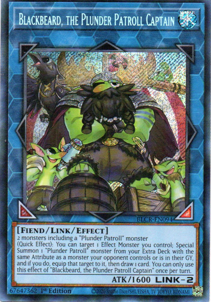 Blackbeard, the Plunder Patroll Captain BLCR-EN094 Secret Rare