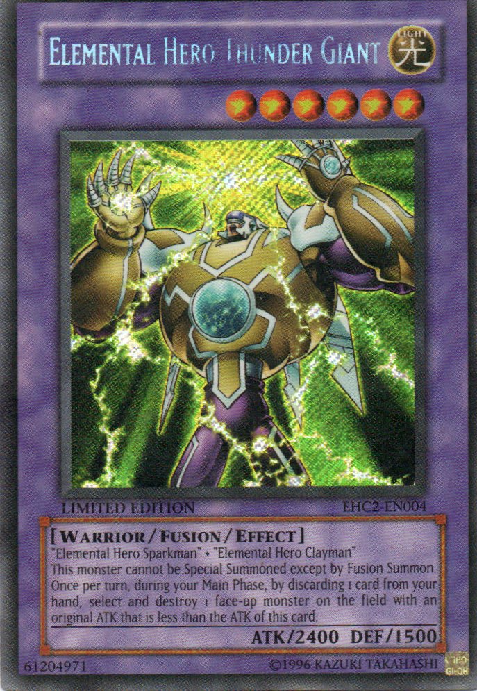 Elemental Hero Thunder Giant EHC2-EN004 Secret Rare