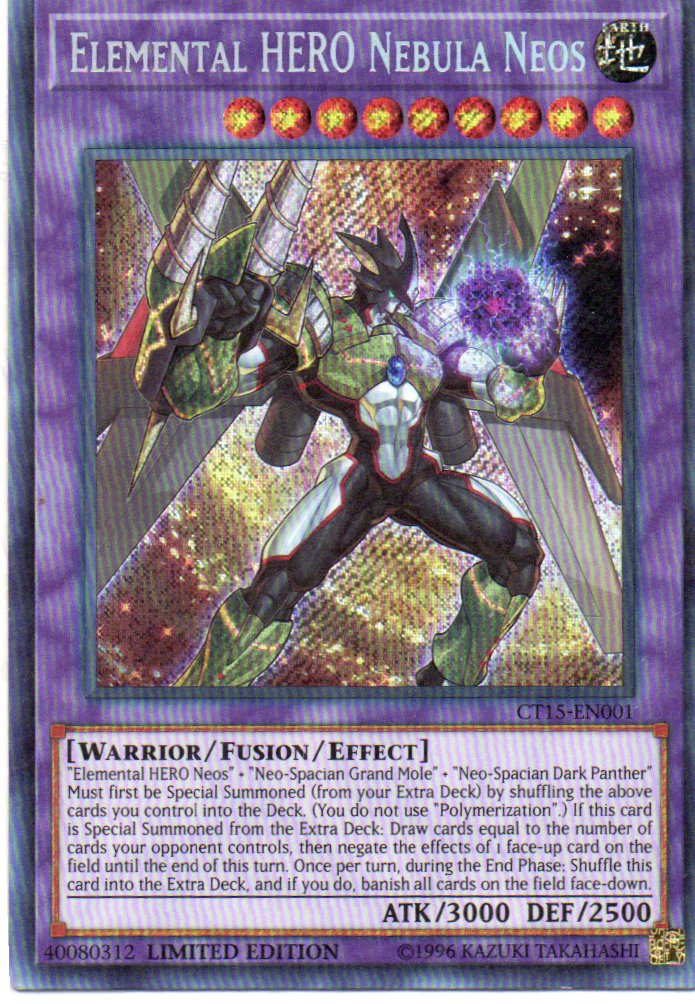 Elemental Hero Nebula Neos CT15-EN001 Secret Rare