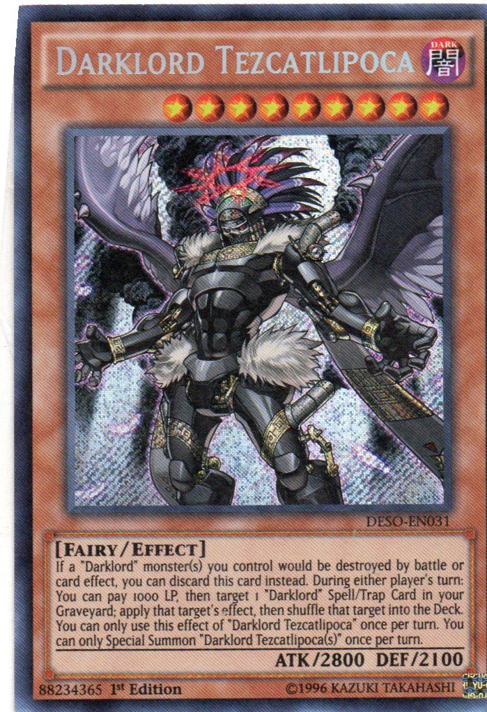 Darklord Tezcatlipoca DESO-EN031 Secret Rare