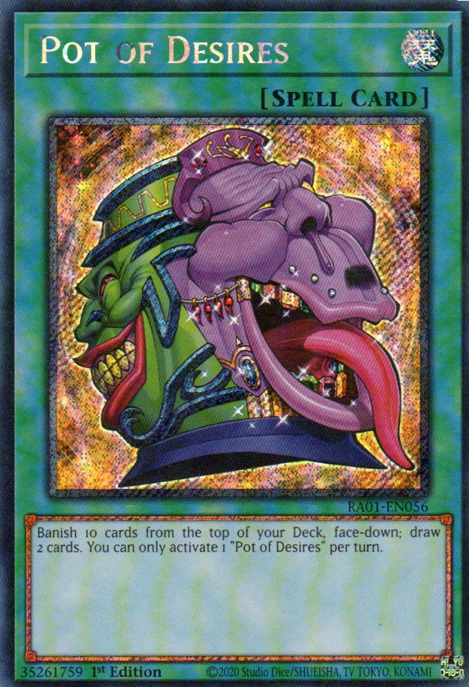 Pot of Desires RA01-EN056 Platinum Rare
