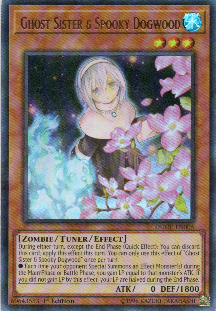 Ghost Sister & Spooky Dogwood DUDE-EN005 Ultra Rare