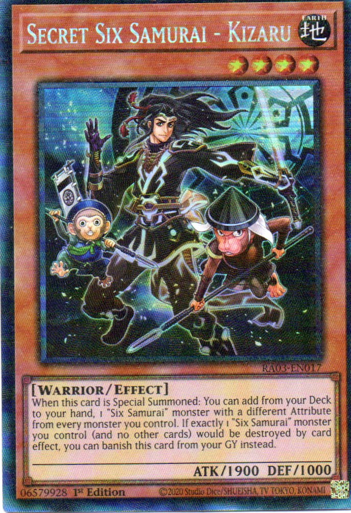 Secret Six Samurai - Kizaru RA03-EN017 Collector Rare