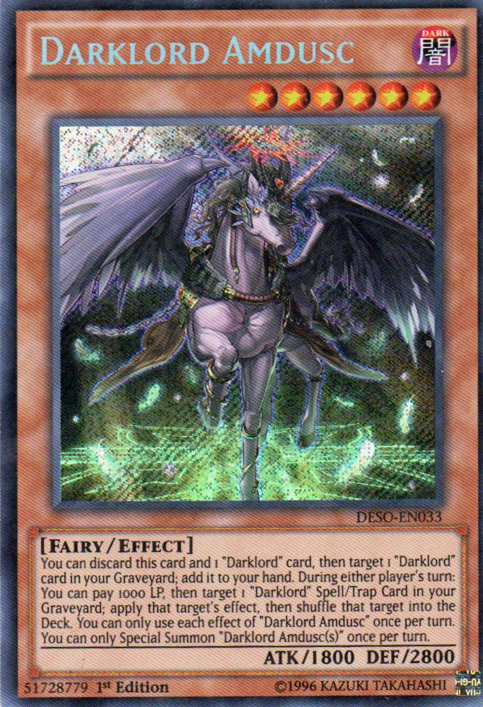 Darklord Amdusc DESO-EN033 Secret Rare