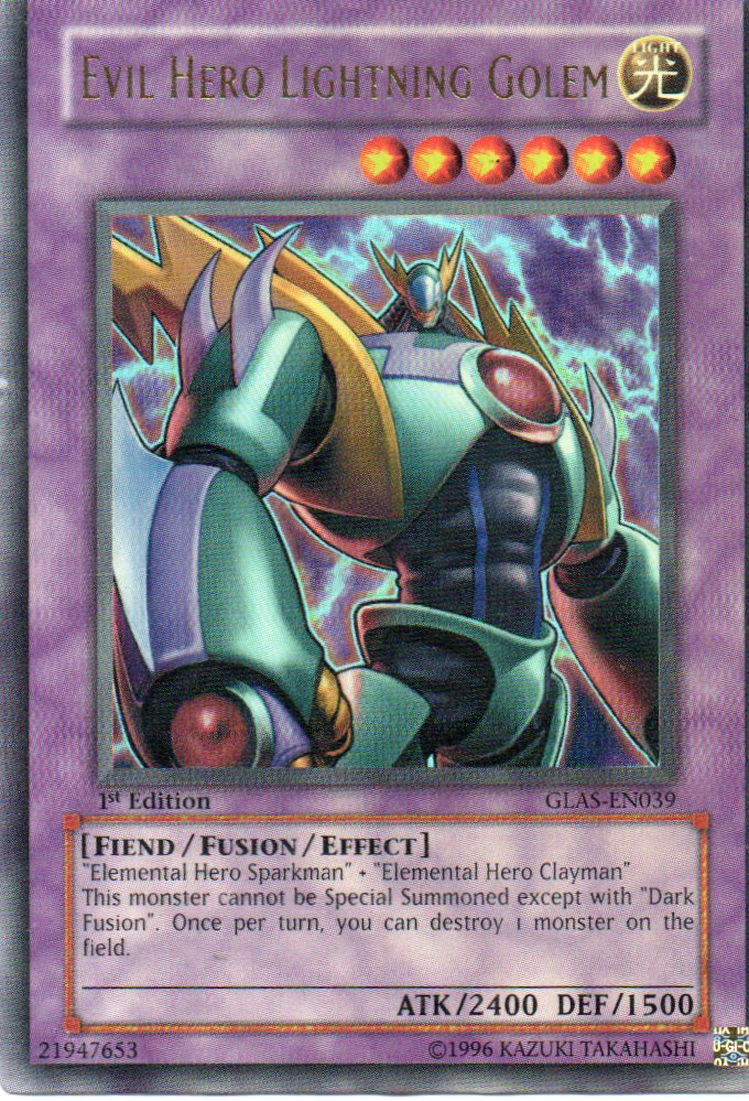 Evil Hero Lightning Golem GLAS-EN039 Ultra Rare